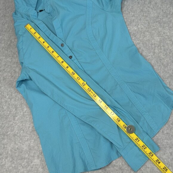 EXPRESS Essential Shirts XS Lot of 2 Turquoise Gray Button Down Long Sleeve - Picture 9 of 11